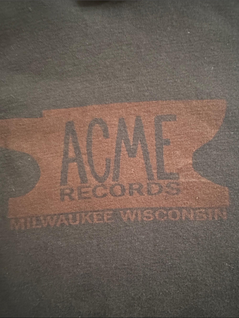 Vintage Milwaukee Acme Records Hoodie, black, size large